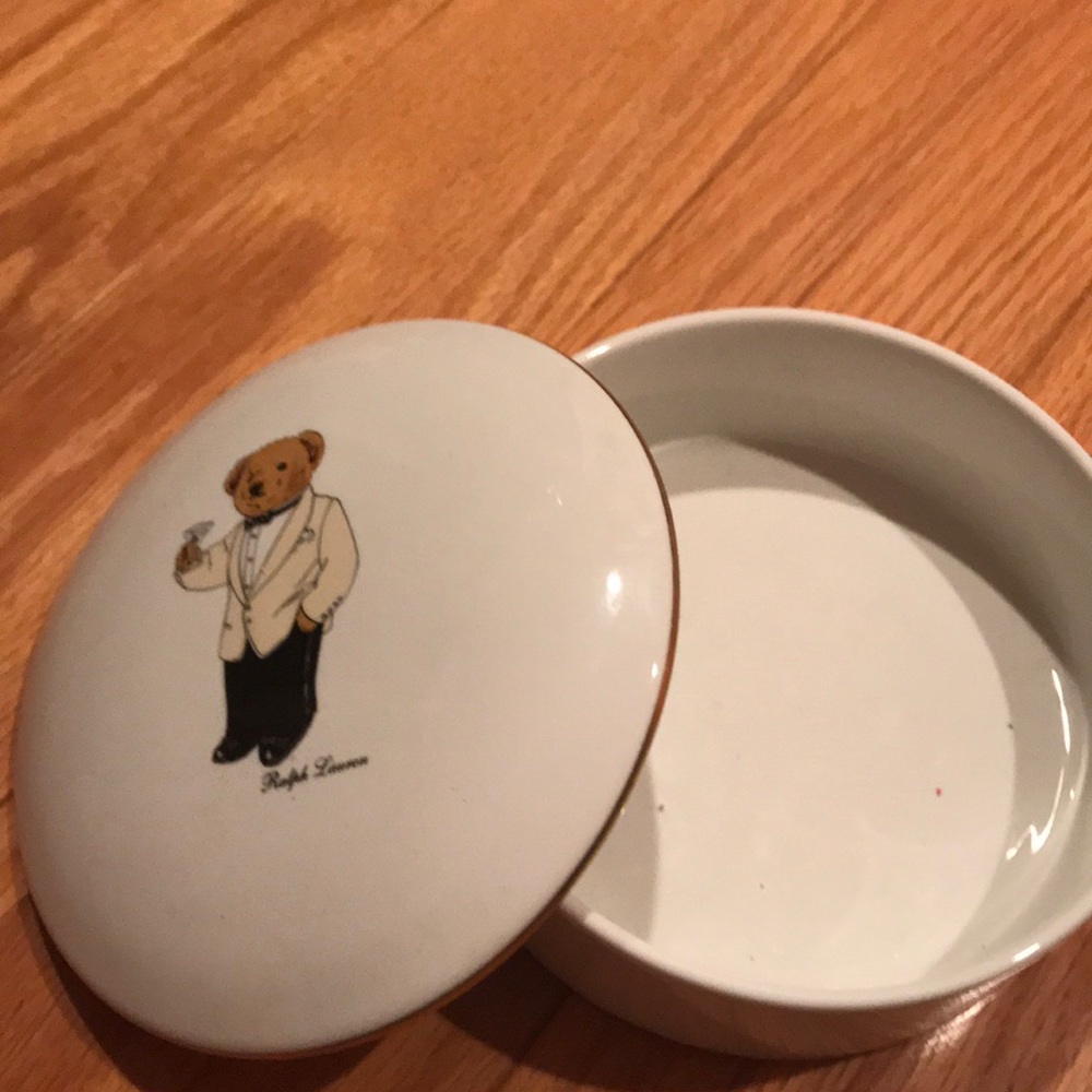 Ralph Lauren polo martini bear vintage rare cuff link or trinket box - Picture 2 of 4